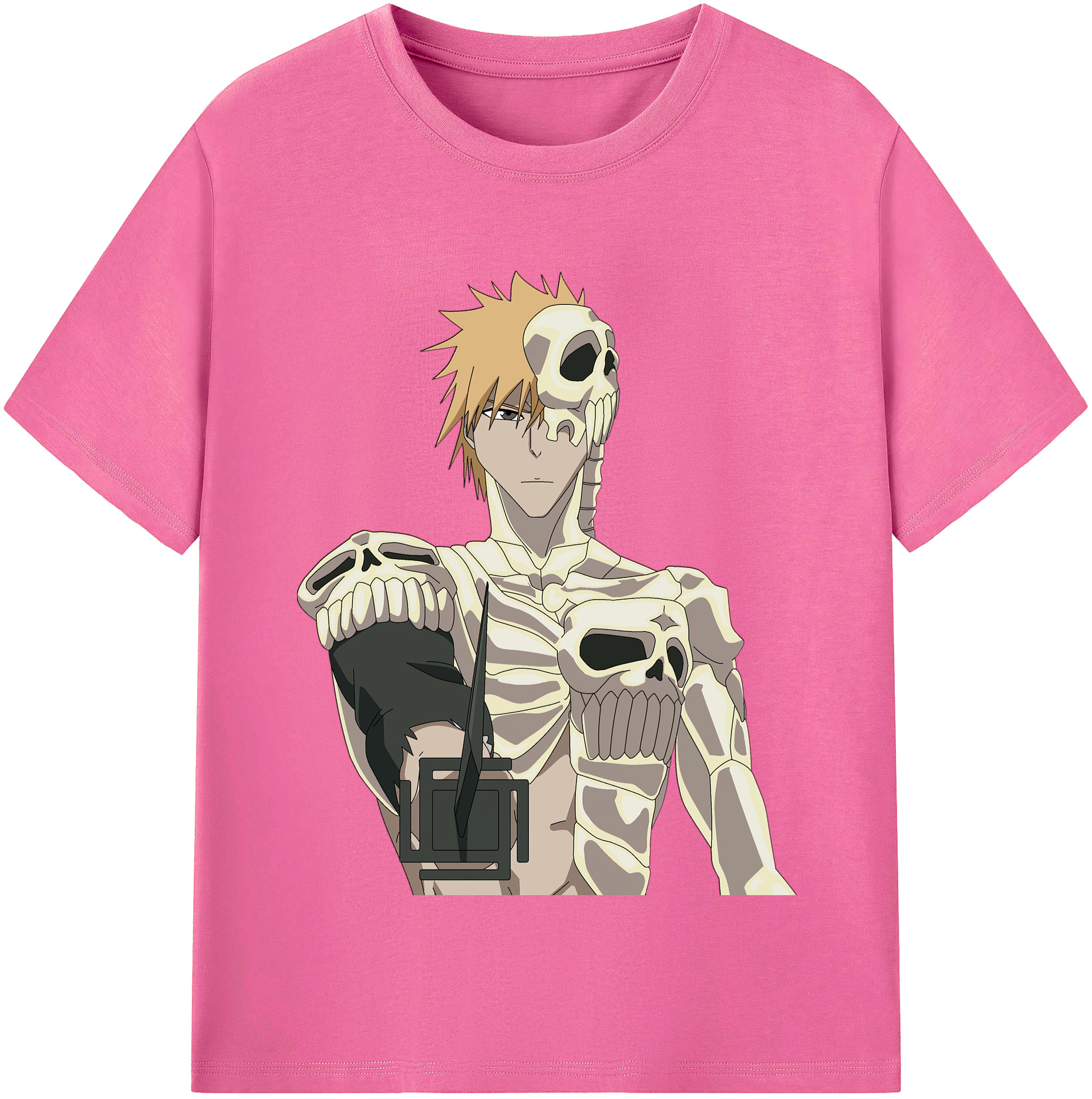 （画像用） ブリーチ 黒崎一護（くろさき いちご）BLEACH Kurosaki Ichigo レディースカジュアルプリントTシャツ（綿100％）